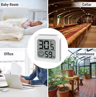 HomeFixerly™ Digital Temperature & Humidity Monitor